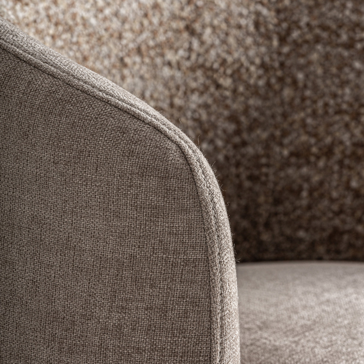 Modern European furniture - Beige Chenille Swivel Chair - www.oroa.com | Oroa.com