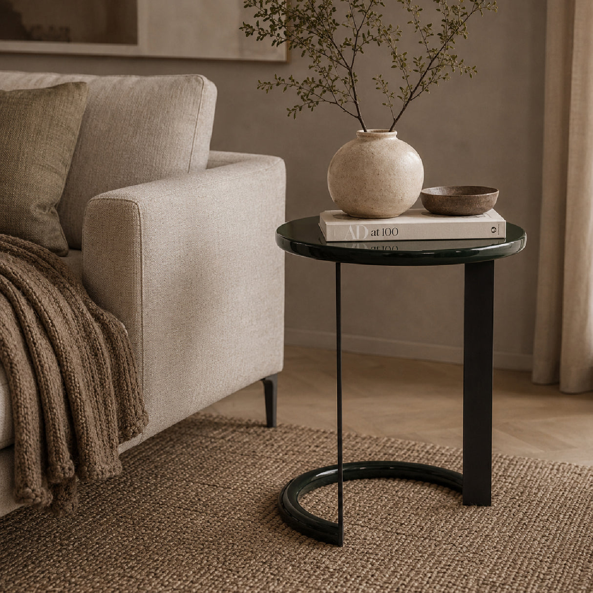 Modern European furniture - Green Lacquered Side Table - www.oroa.com | Oroa.com