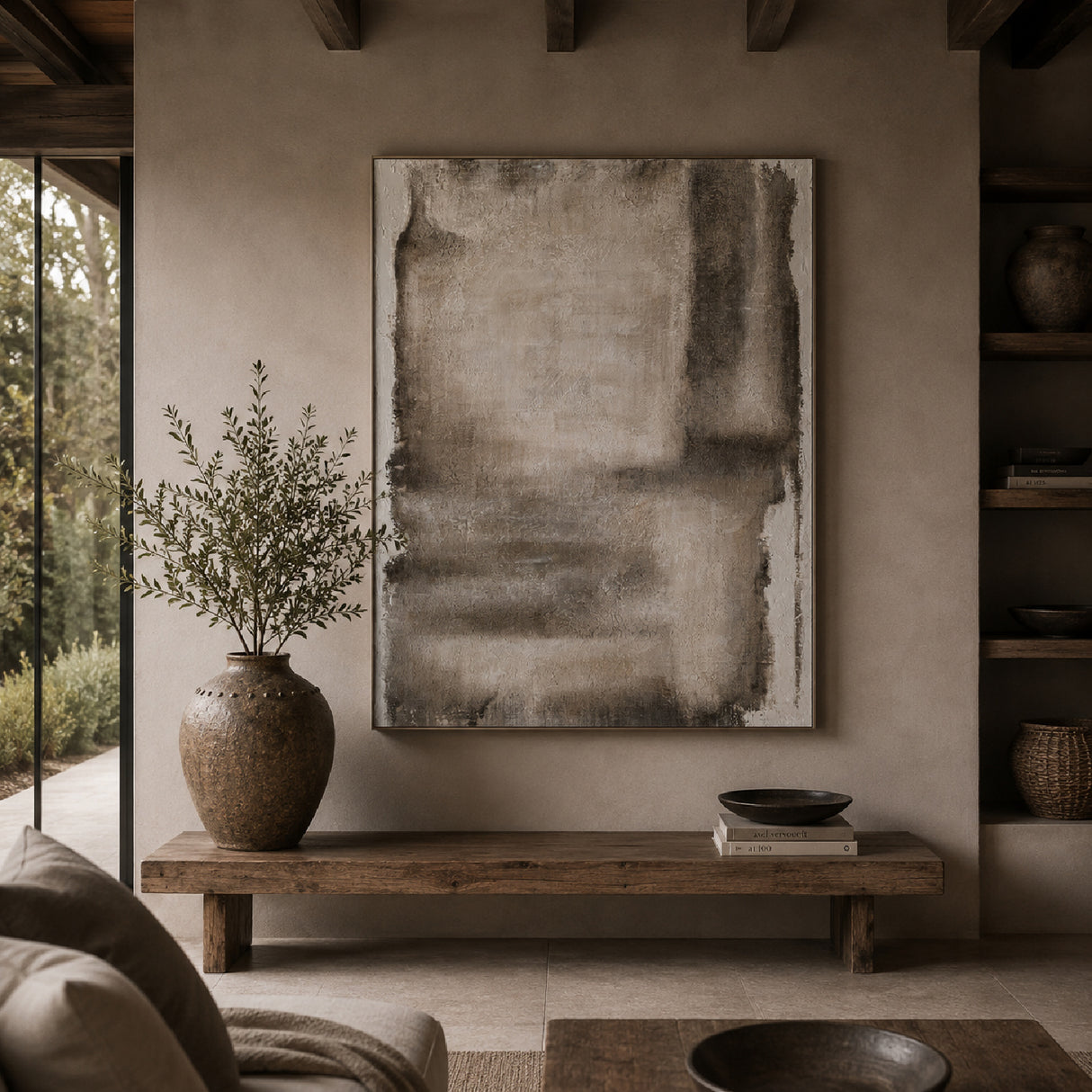Brown-Toned Minimalist Wall Art | Oroa.com