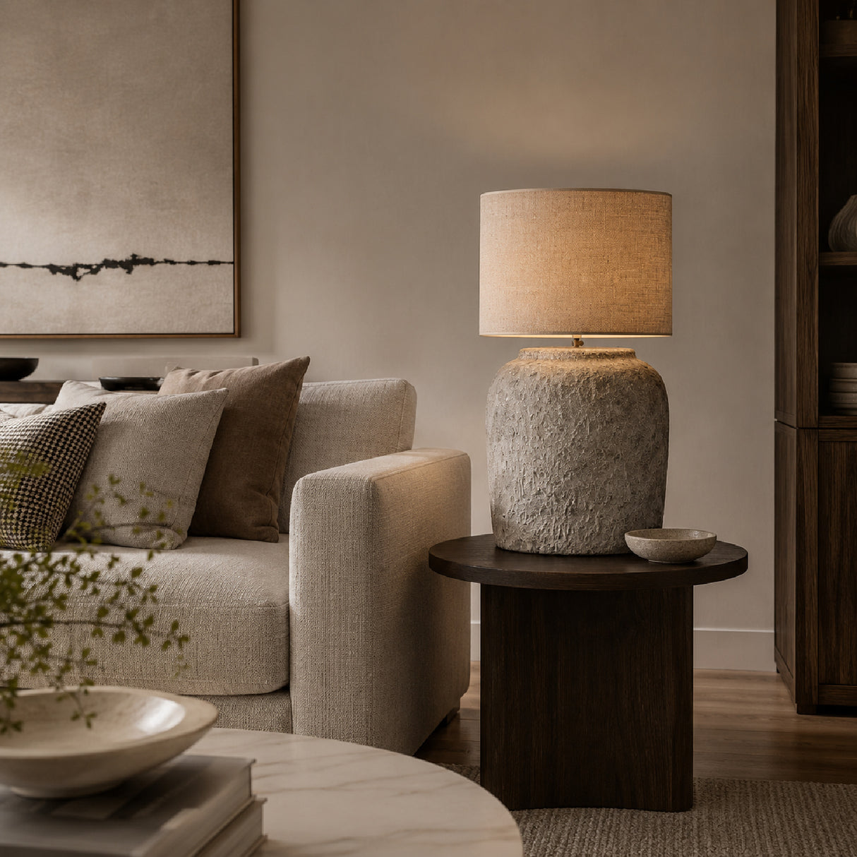 Gray Terracotta Table Lamp | Oroa.com