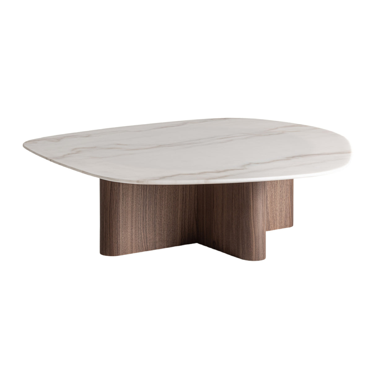 Organic-Shaped White Marble Coffee Table | Oroa.com