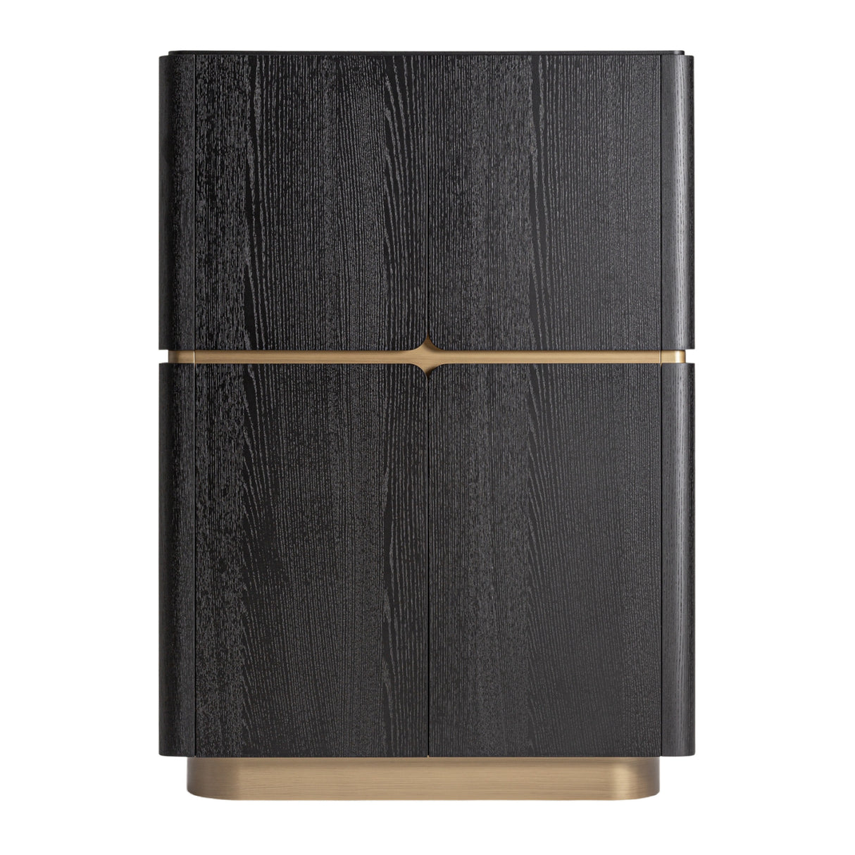 Black Wooden 4-Door Wardrobe | Oroa.com