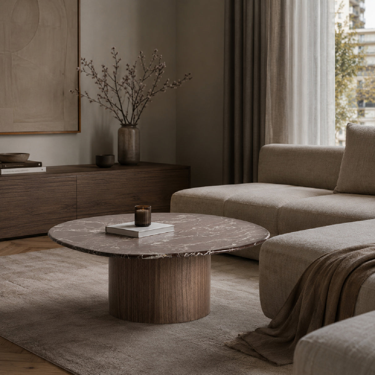 Red Marble Coffee Table | Oroa.com