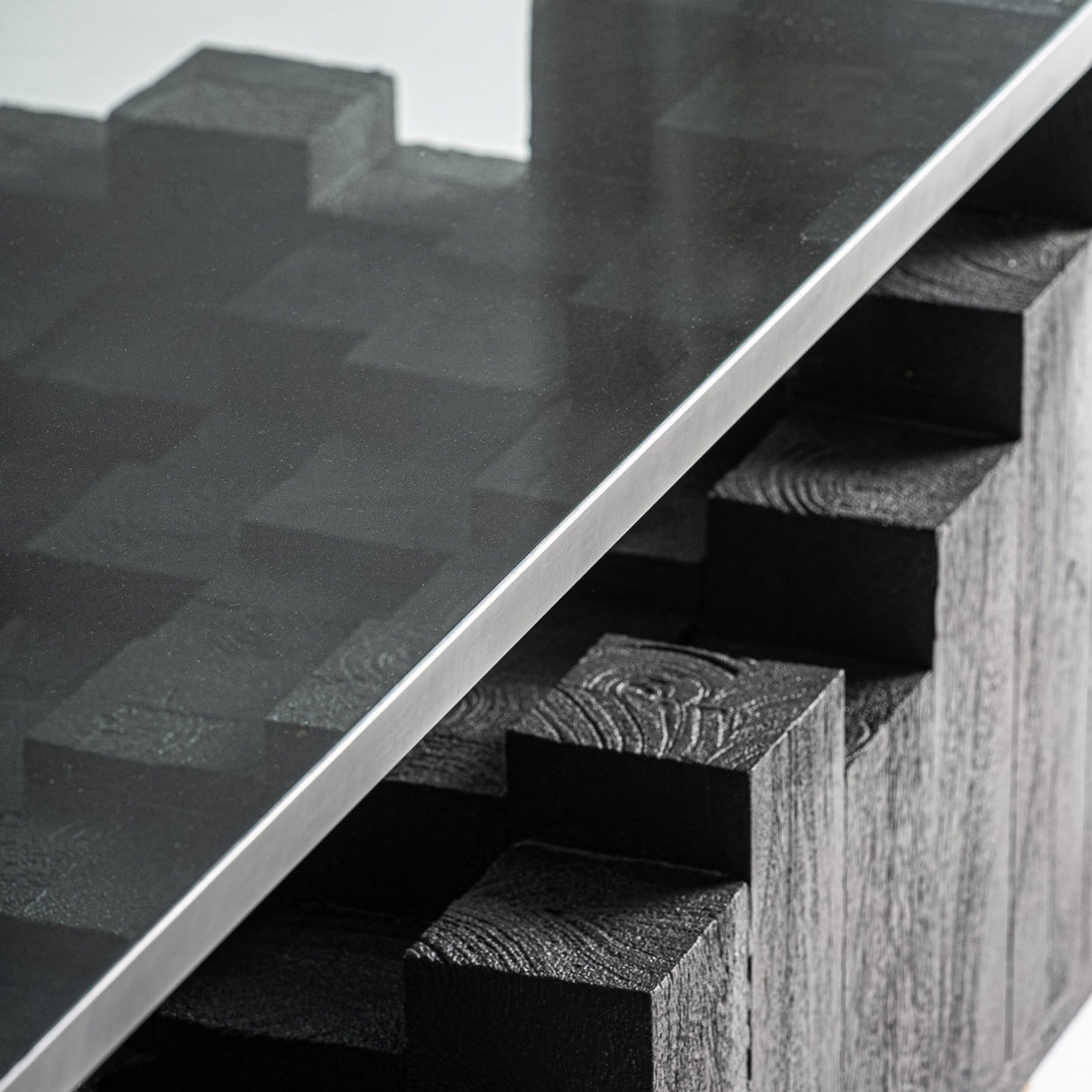 Black Geometric Base Coffee Table | Oroa.com
