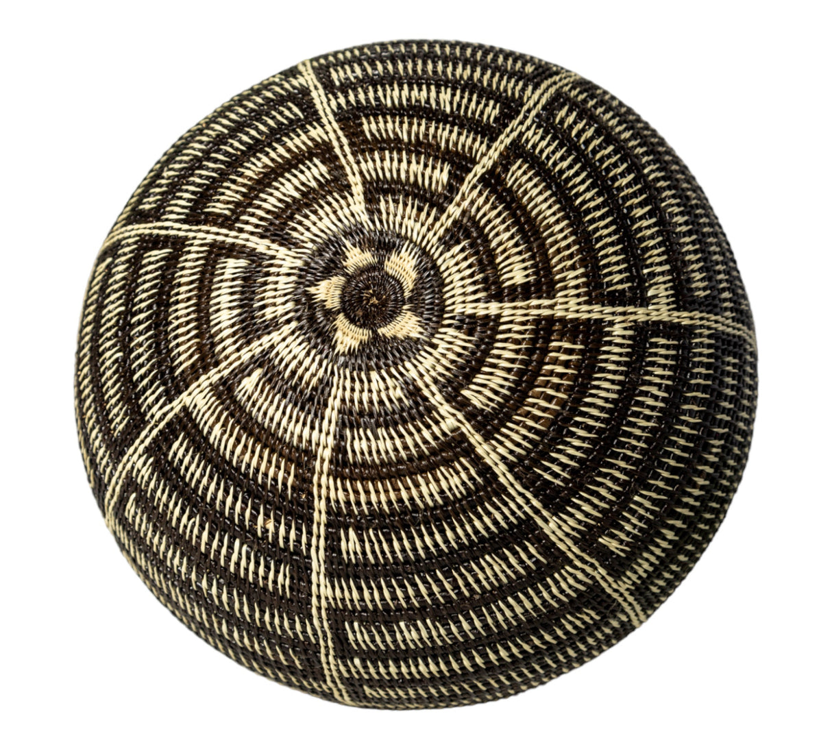 Extraordinary Black And White Woven Basket