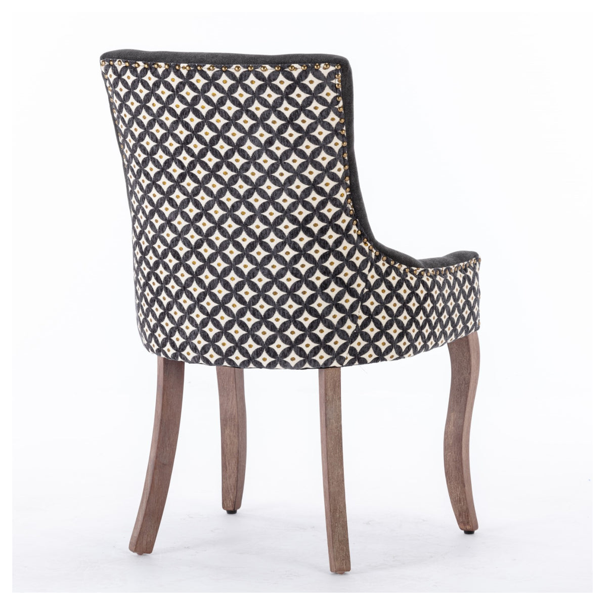 Charcoal Black Upholstered Dining Chair Set (2) | OROA