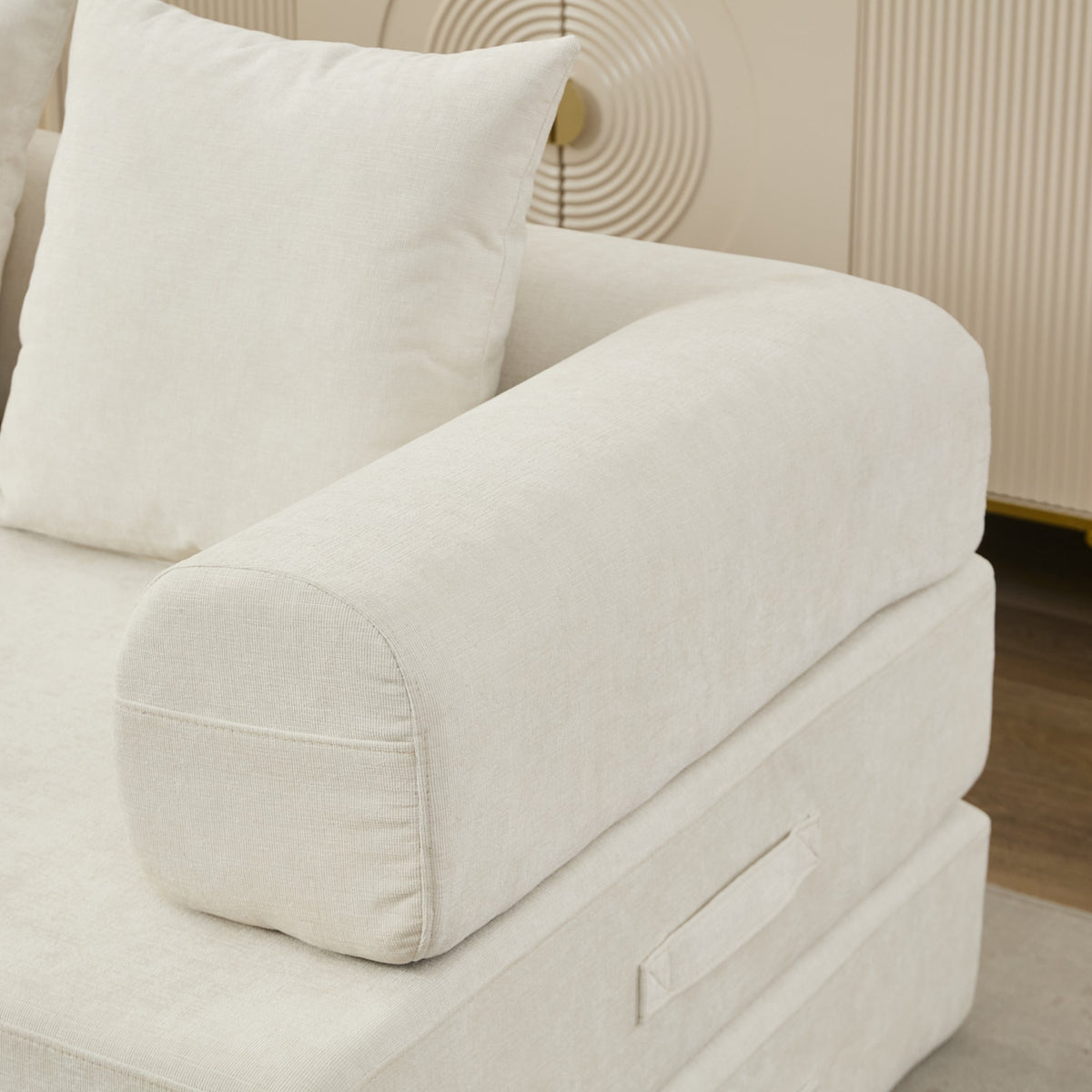 Chenille Upholstered Sofa Bed | OROA