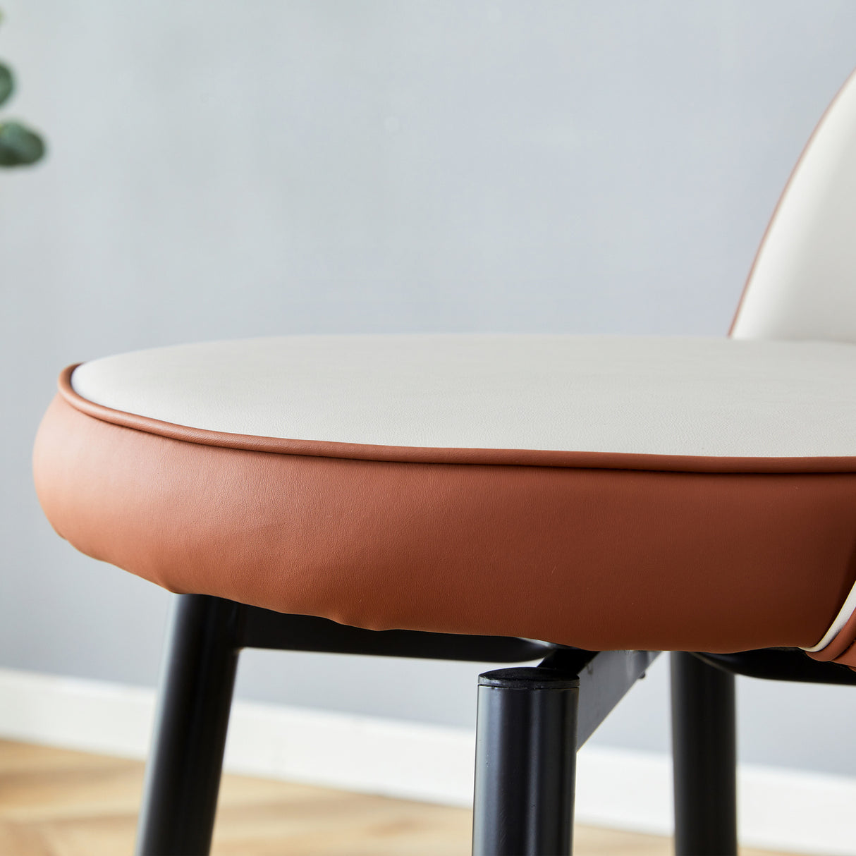 Modern Brown and Light Gray Barstools (2) | OROA