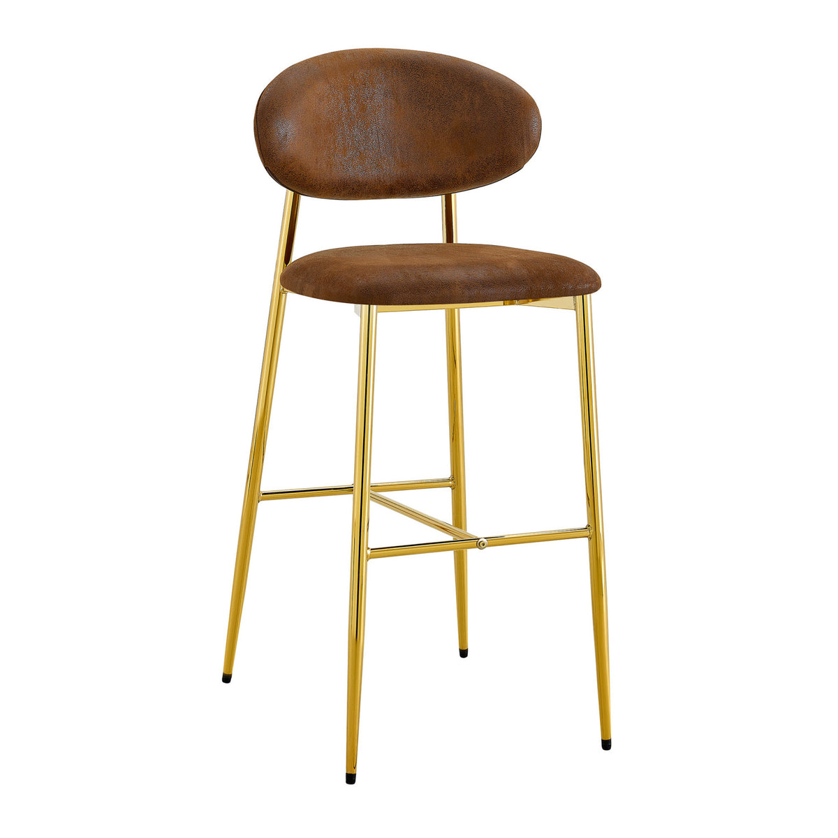 Curved‑Back Upholstered Bar Stools (2) | OROA