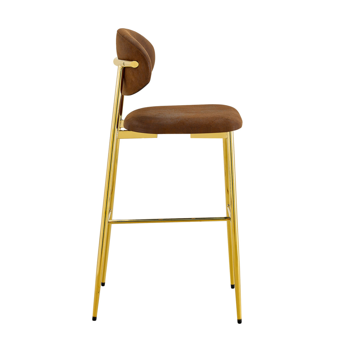 Curved‑Back Upholstered Bar Stools (2) | OROA