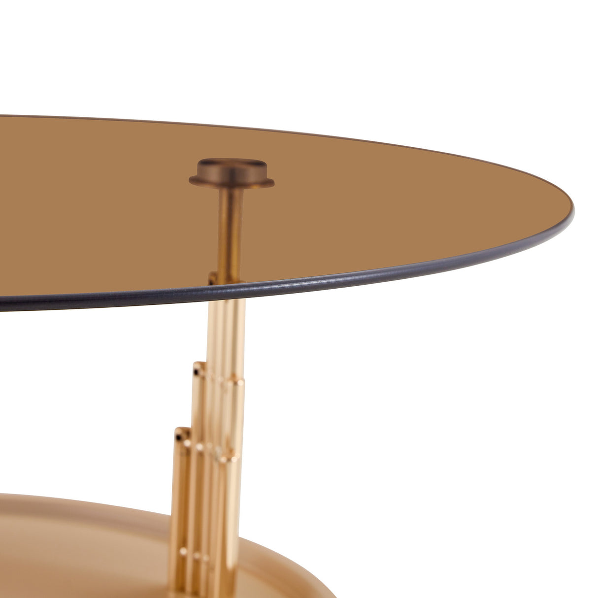Brown Gold Nesting Coffee Table Set | OROA