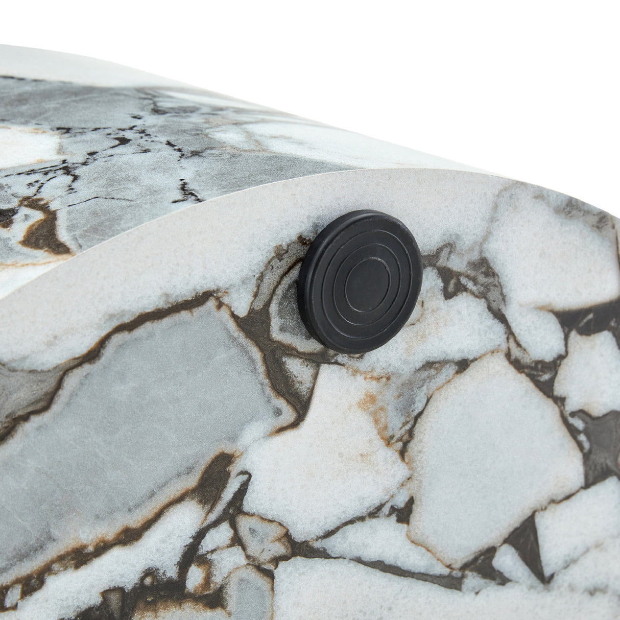 White Marble Cylindrical Coffee Table | OROA
