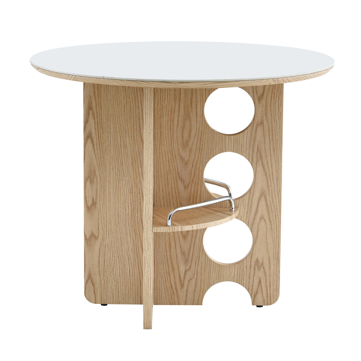 Modern European furniture - White Medieval Style Round Dining Table - www.oroa.com