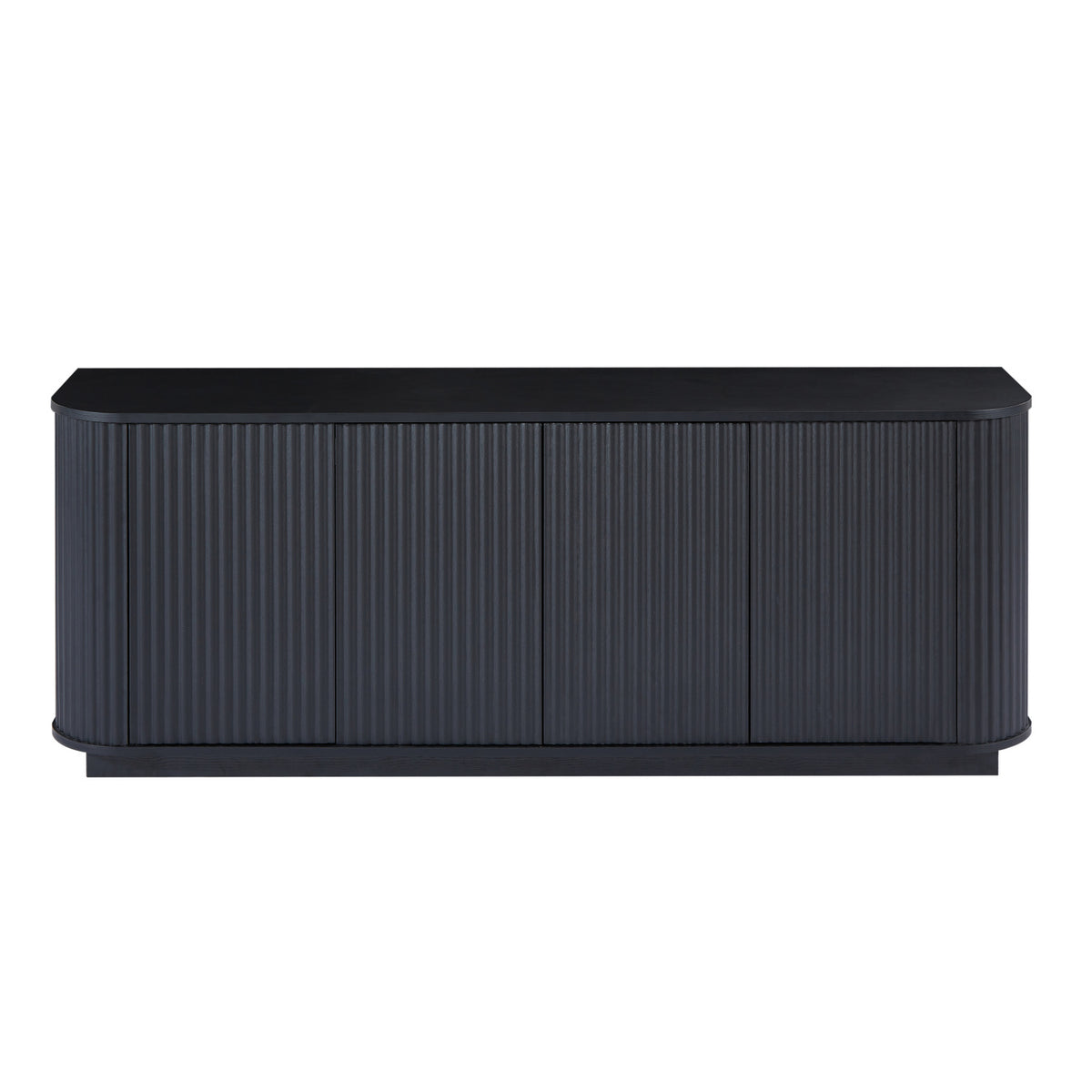 Black Striped Wooden Sideboard | OROA