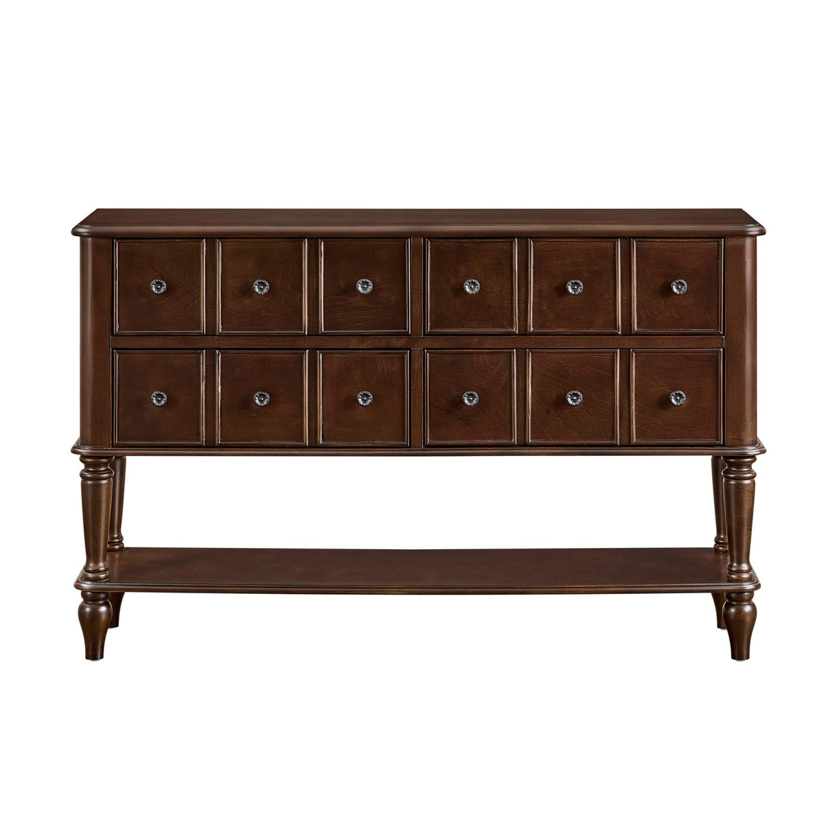Espresso 4-Drawer Wooden Console Table by OROA
