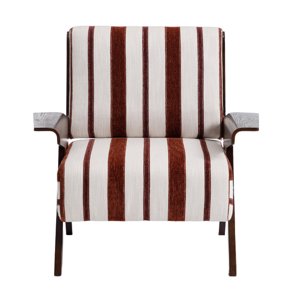 Modern Stripe Solid Wood Armchair | OROA