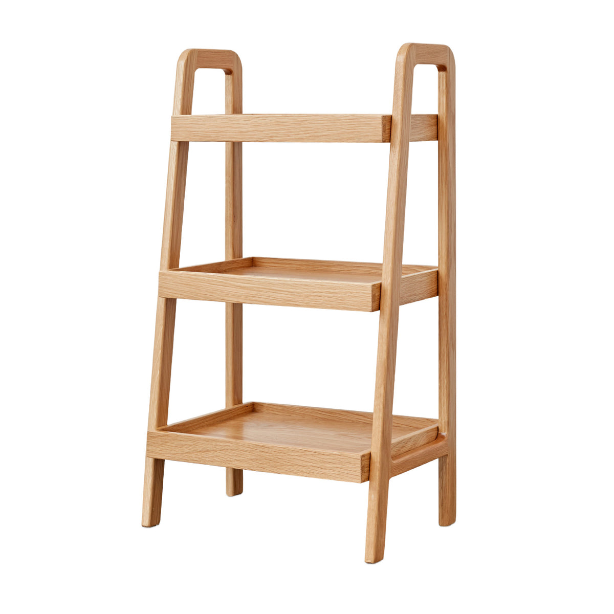 3-Tier Beech Wood Ladder Bookcase | OROA