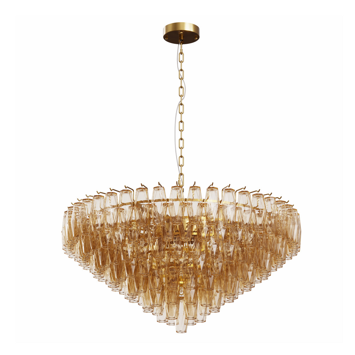 14-Light Gold Modern Round Chandelier | OROA