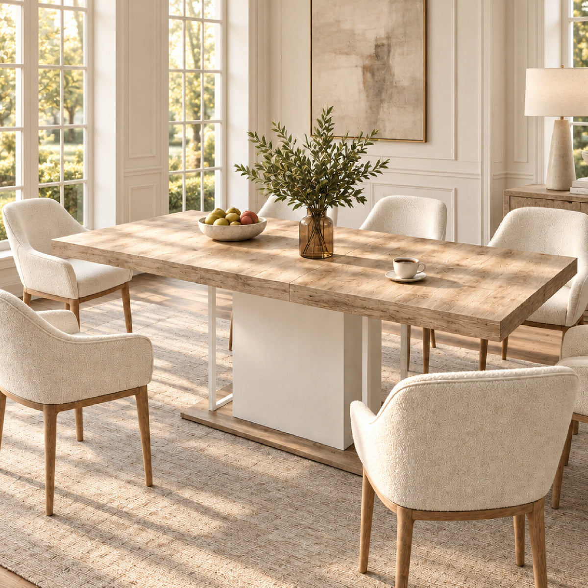 Modern European furniture - Modern Extendable Wood Dining Table - www.oroa.com