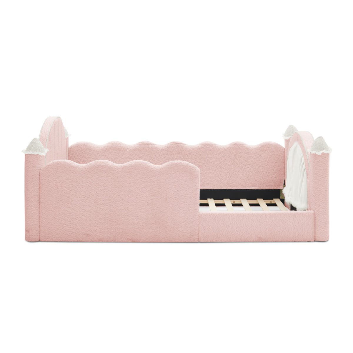 Pink Twin Size Solid Wood Bed Frame | OROA Kids
