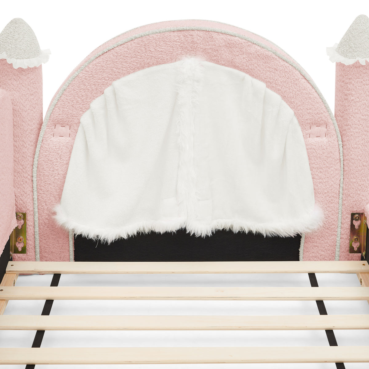 Pink Twin Size Solid Wood Bed Frame | OROA Kids