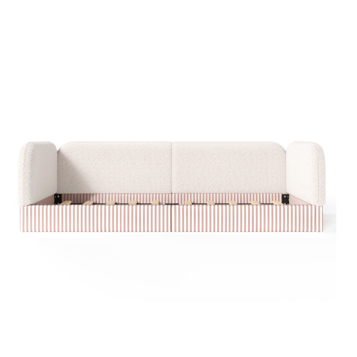 Twin Upholstered Montessori Floor Bed with Guardrails | OROA Kids