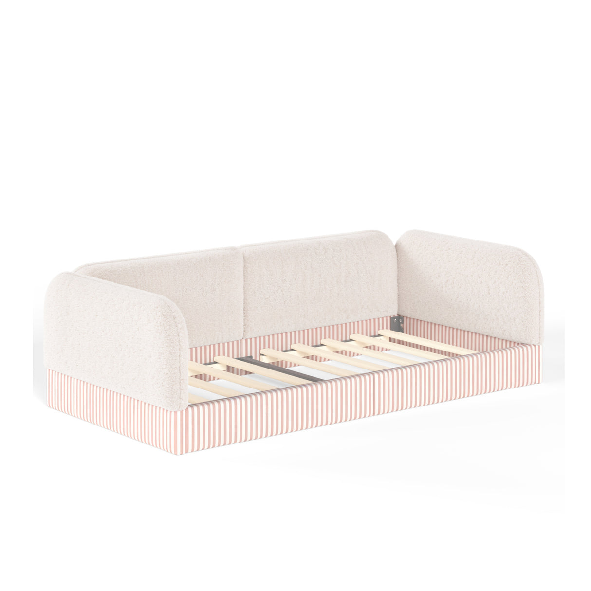 Twin Upholstered Montessori Floor Bed with Guardrails | OROA Kids
