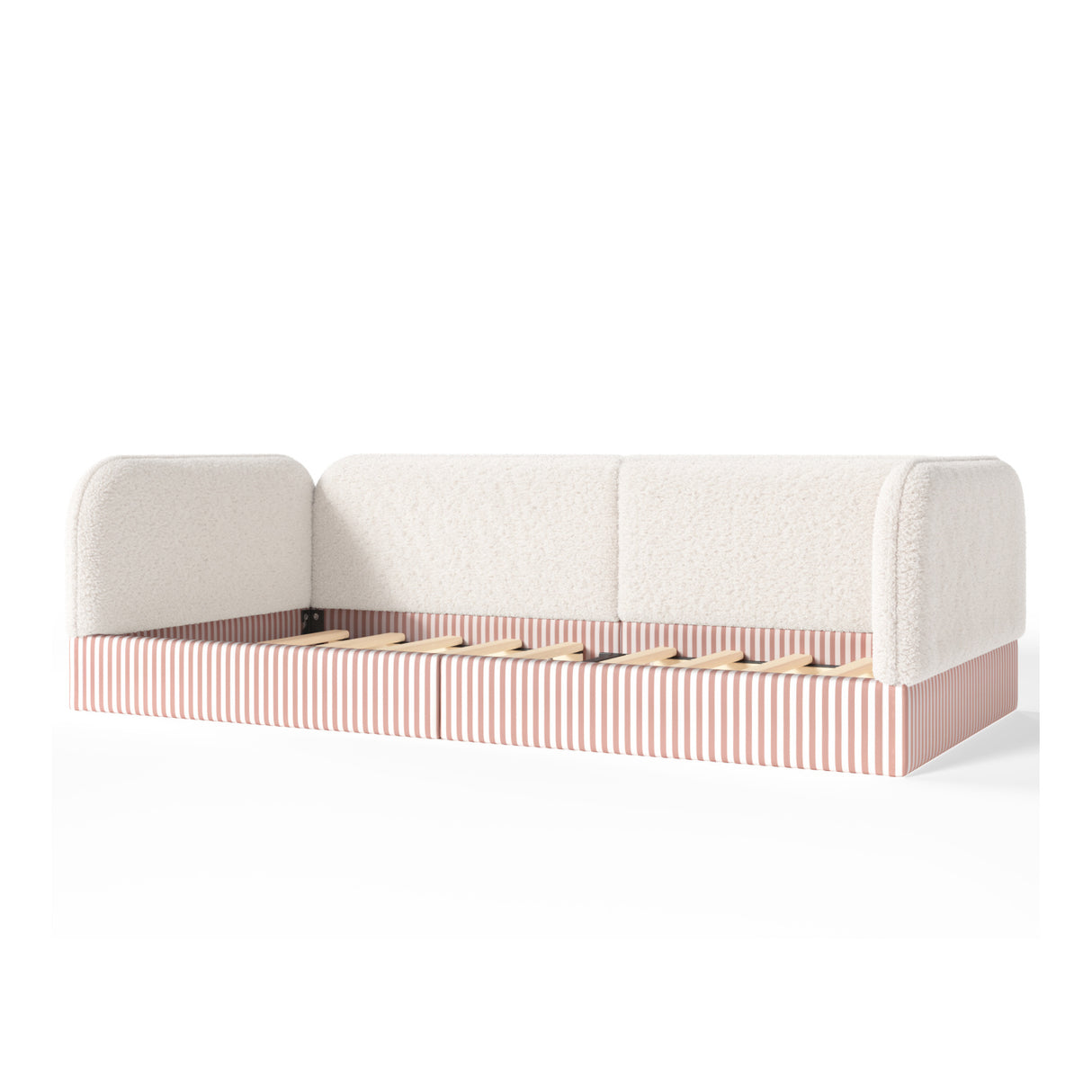 Twin Upholstered Montessori Floor Bed with Guardrails | OROA Kids