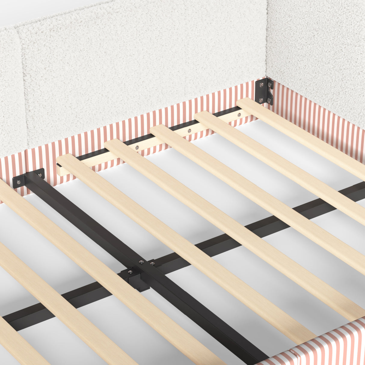 Upholstered Teddy Fleece Floor Bed Frame | OROA Kids