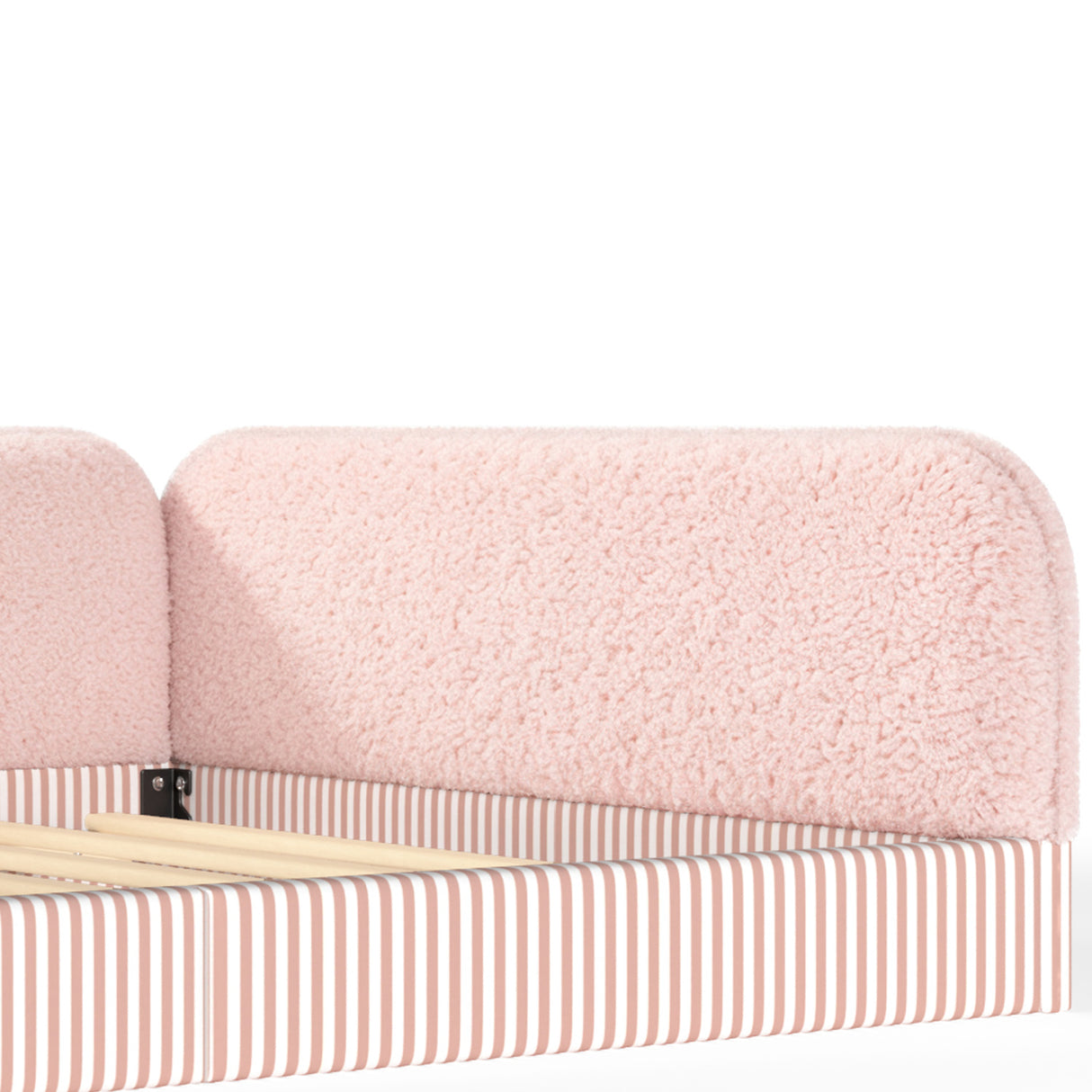 Queen Size Upholstered Teddy Fleece Floor Bed Frame | OROA Kids