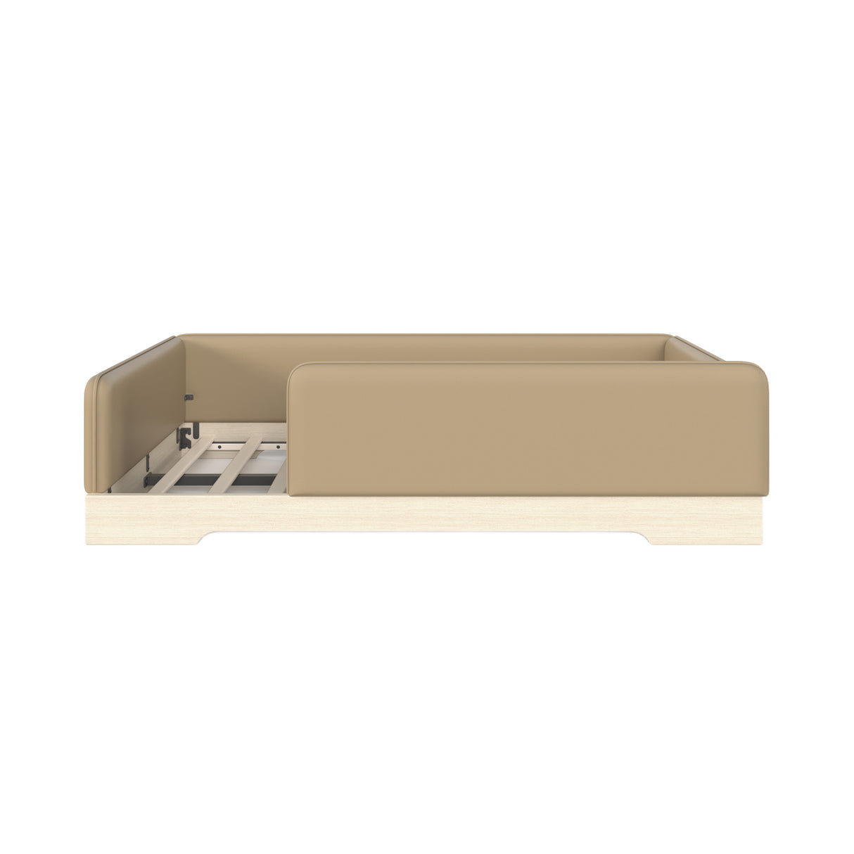 Full Size Faux Leather Upholstered Floor Bed | OROA Kids