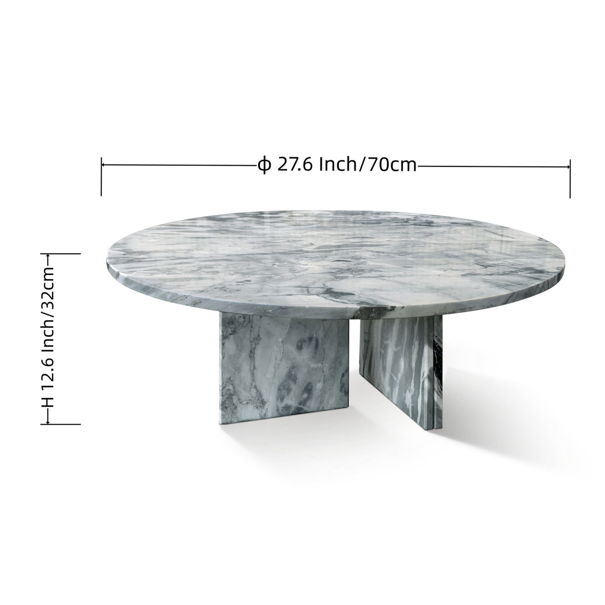 Blue Gray Natural Marble Coffee Table | OROA