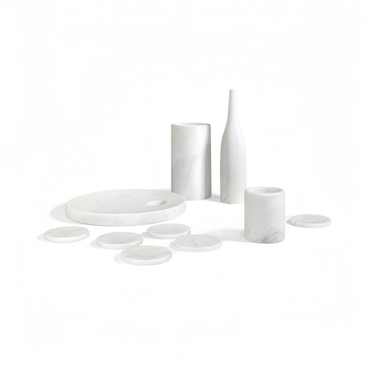 White Marble Dining Room Accessories Set (10) | OROA