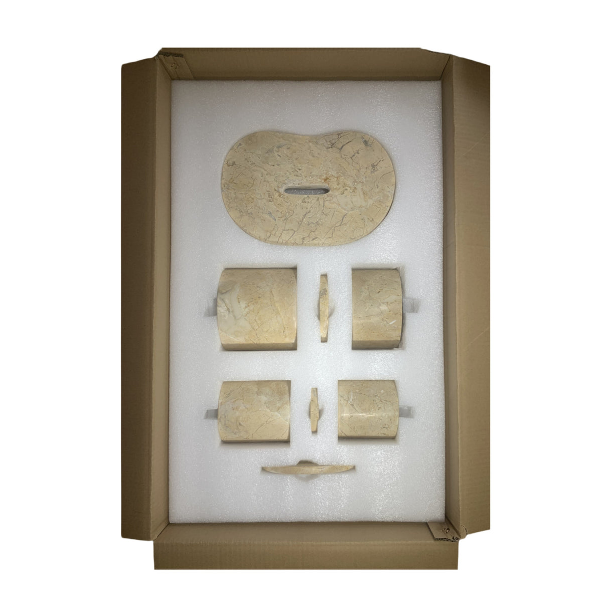 Natural Marble Bathroom Accessories Set (6) | OROA