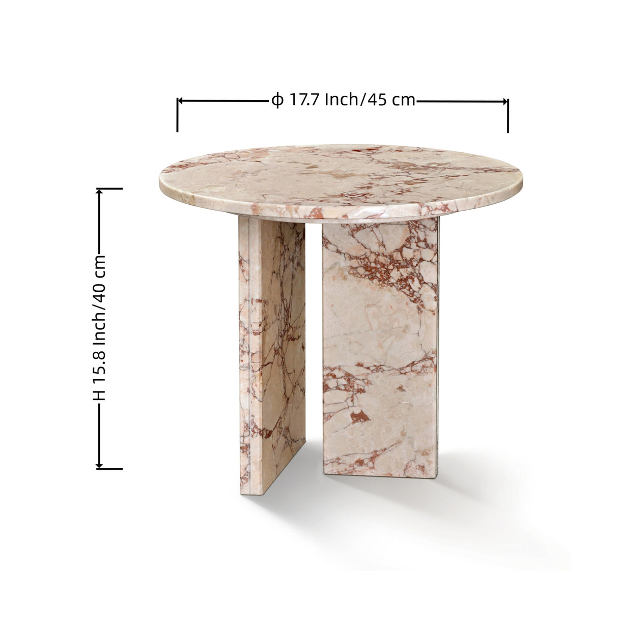 Diamond Pink Marble Coffee Table | OROA