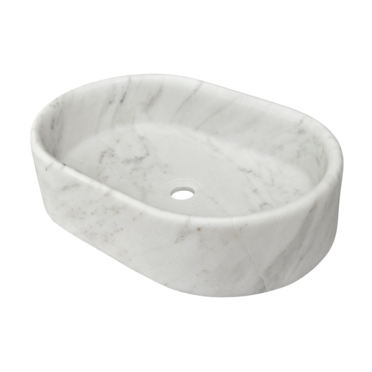 White Natural Marble Vessel Sink | OROA