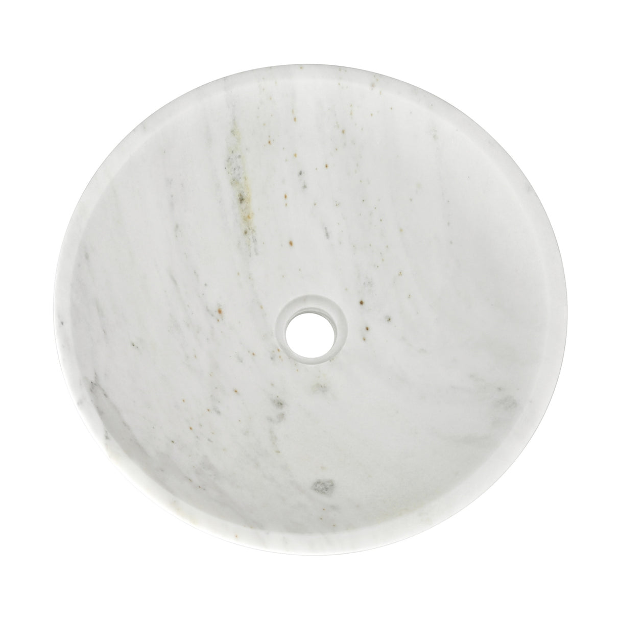 White Natural Marble Bathroom Vessel Sink | OROA