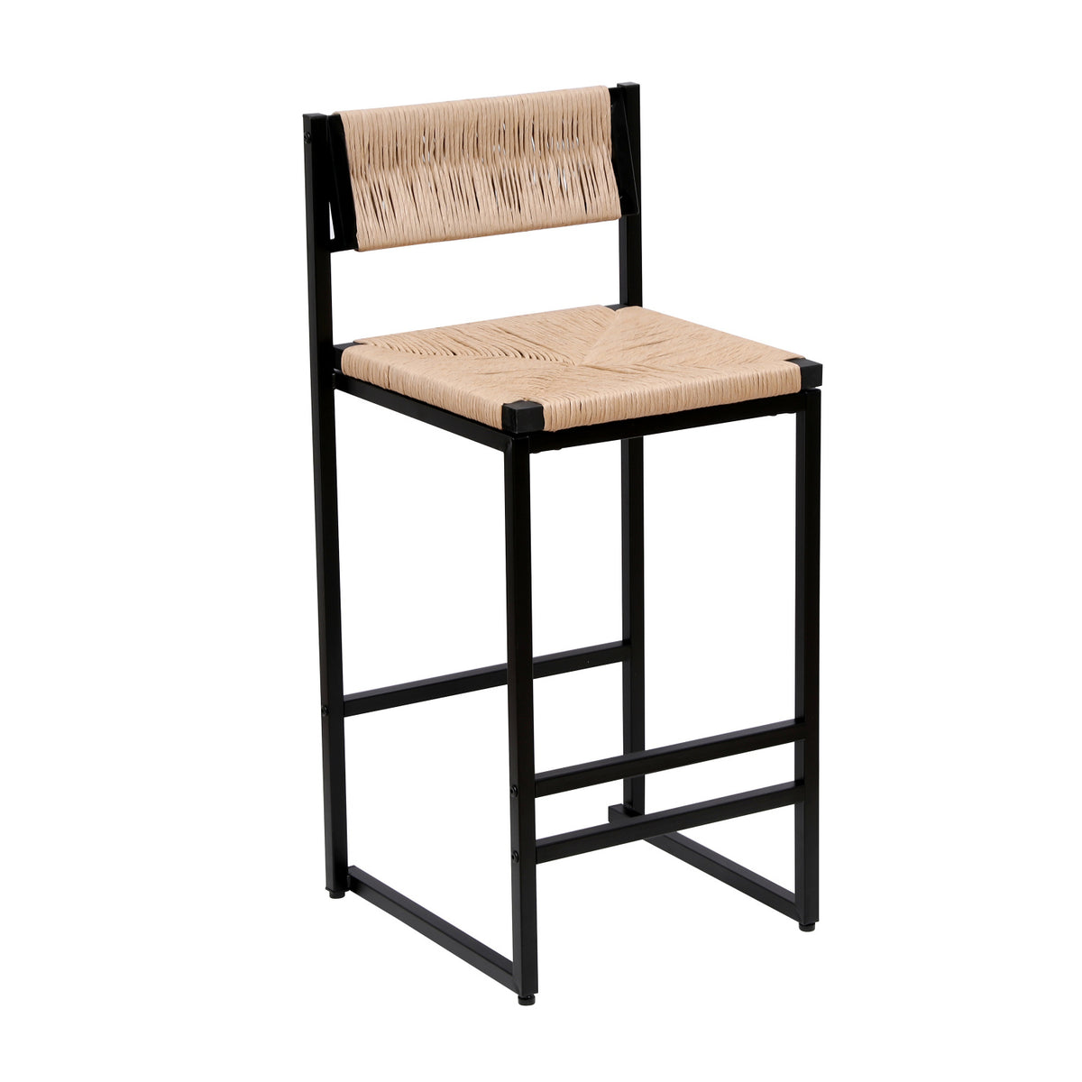 Creamy White Woven Bar Stools (2) | OROA