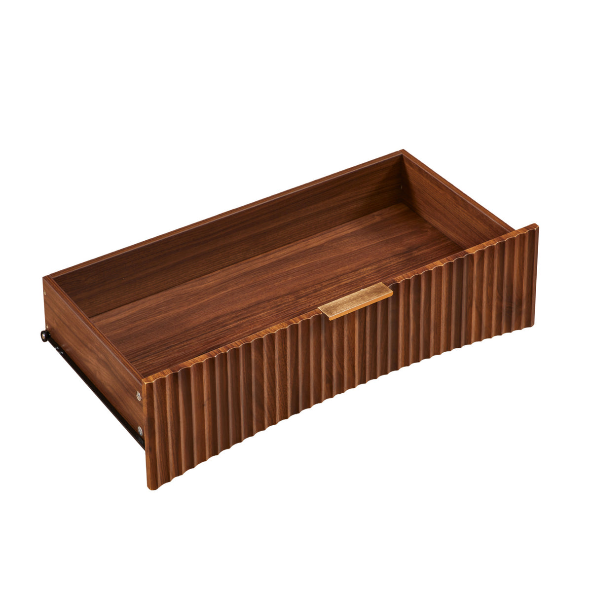 Modern European furniture - Mid-Century Walnut Fluted 3-Drawer Dresser - www.oroa.com