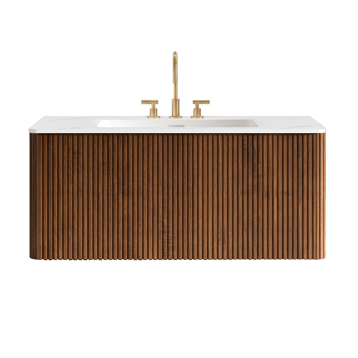 Etna Striped Walnut Bathroom Vanity Unit | OROA
