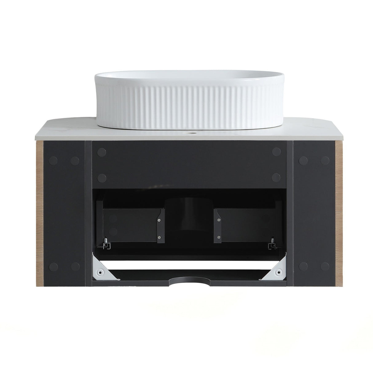 Honey Oak Bathroom Vanity with Sink | OROA