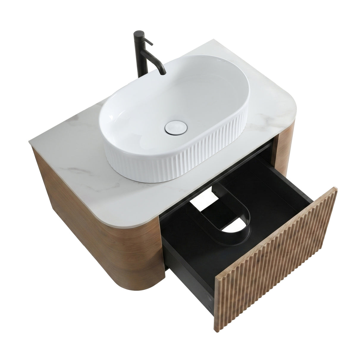 Honey Oak Bathroom Vanity with Sink | OROA