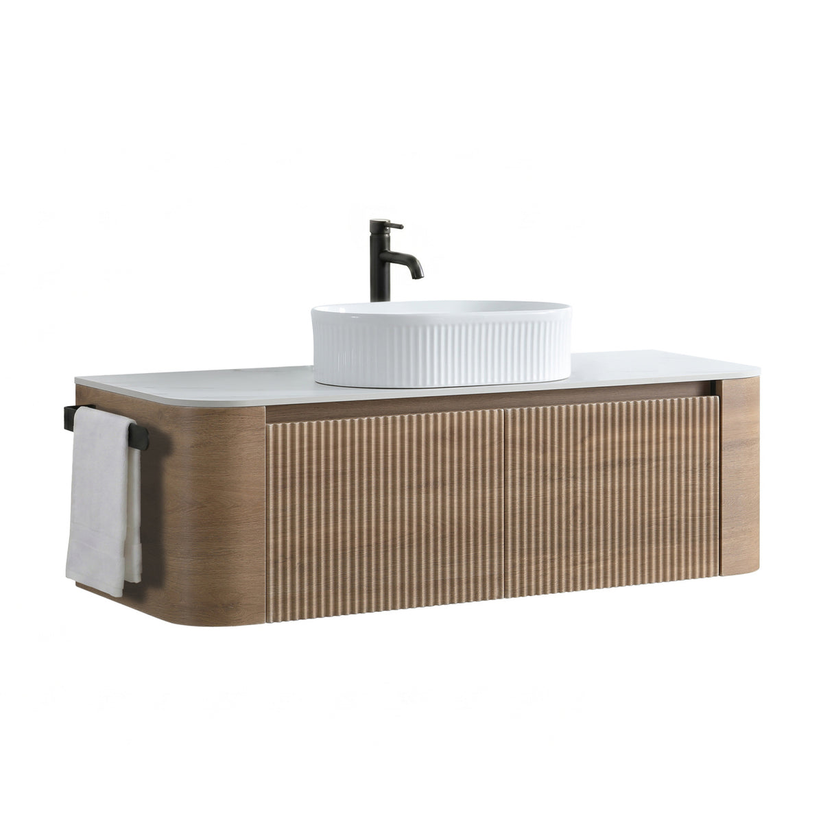 Honey Oak Bathroom Vanity with Sink | OROA