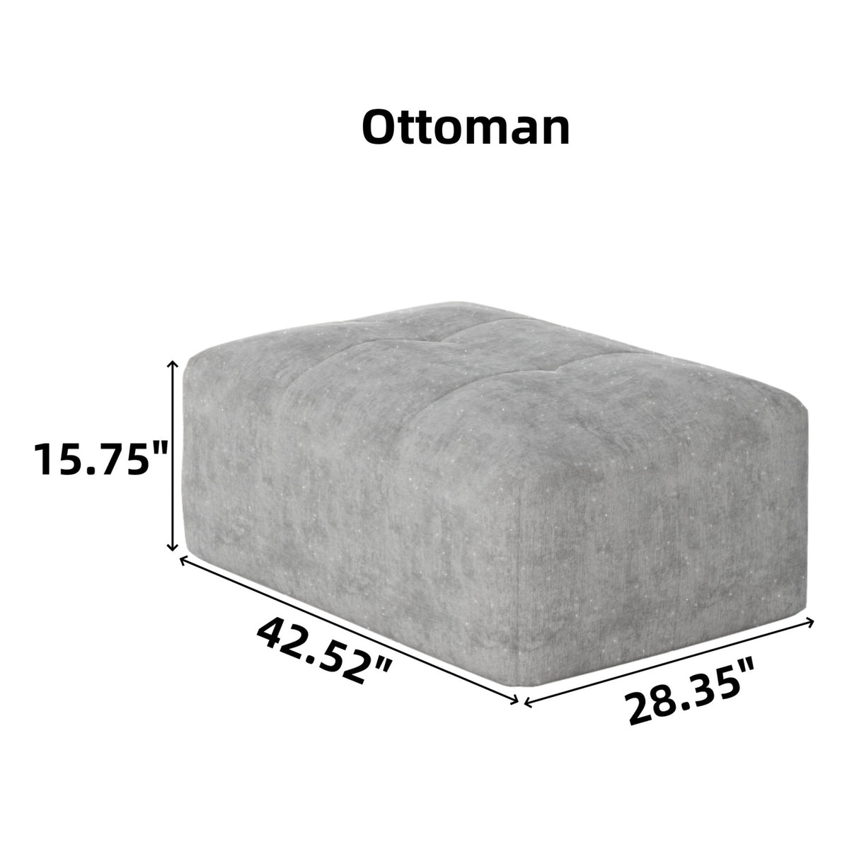 Blue Chenille Modular Sectional Sofa | OROA
