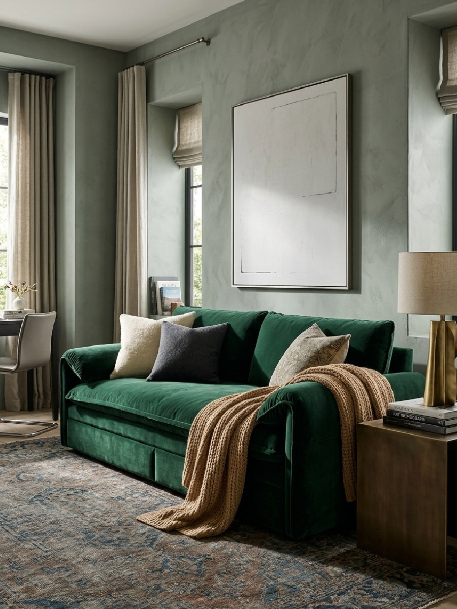 Modern European furniture - Velvet Queen Pull Out Sofa Bed - www.oroa.com