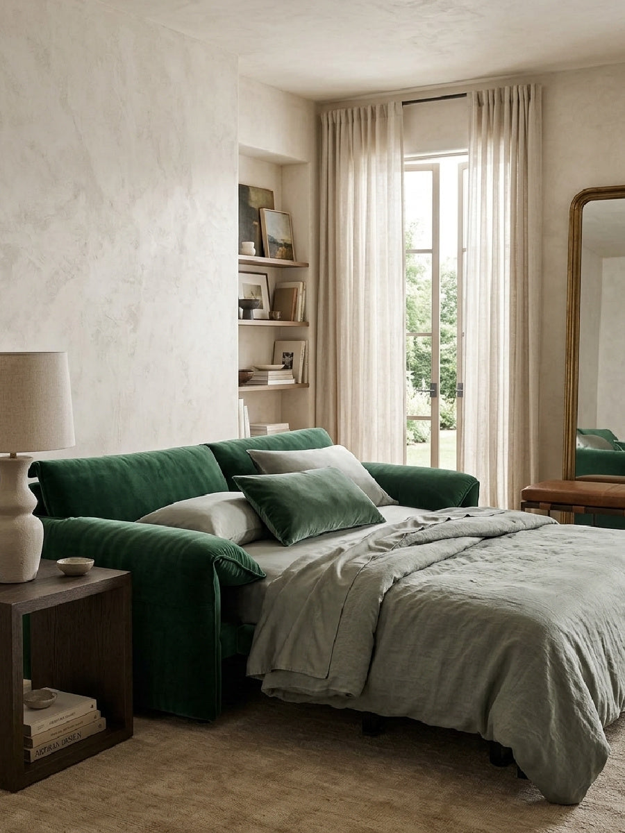 Modern European furniture - Velvet Queen Pull Out Sofa Bed - www.oroa.com