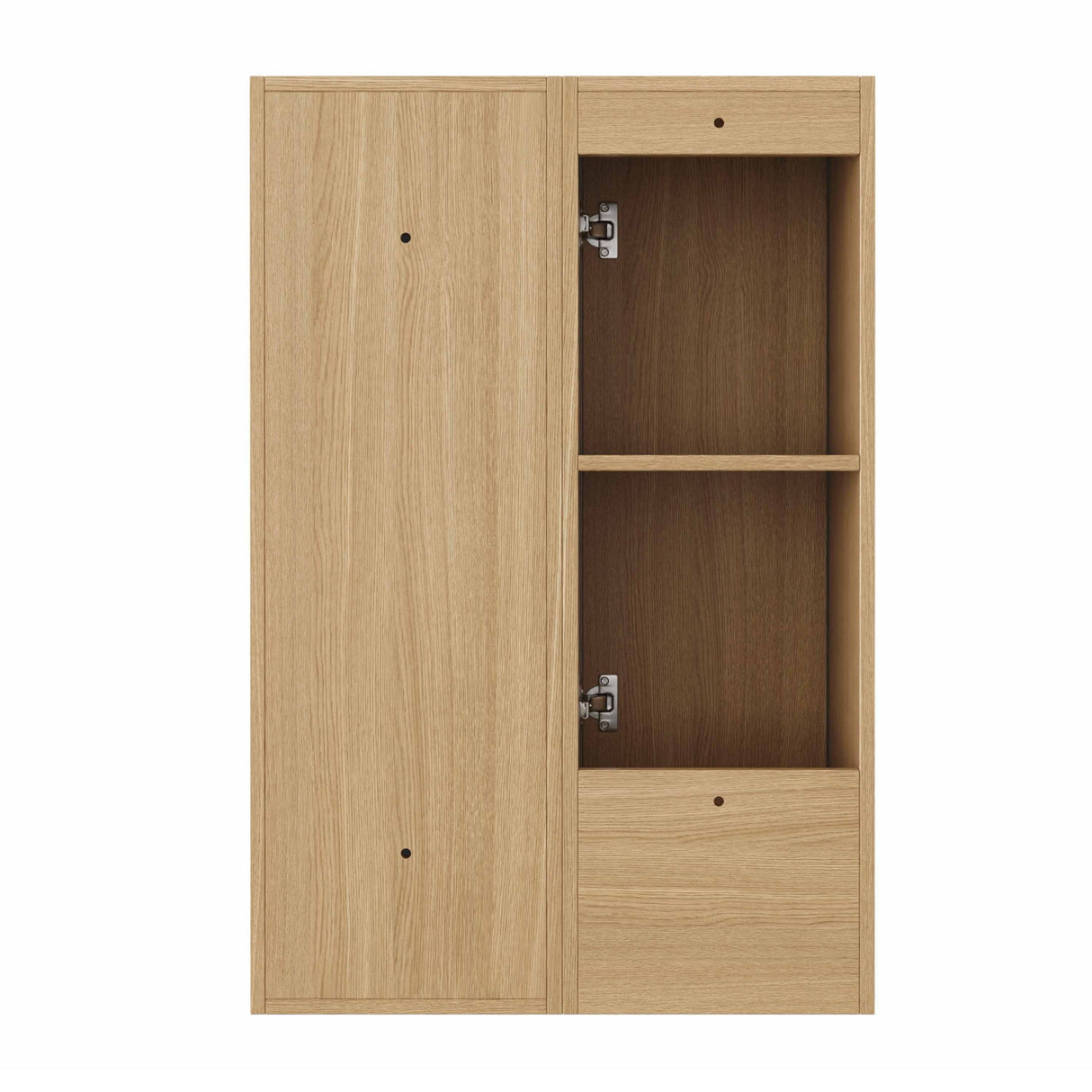 Modern European furniture - Oak Wall-Mounted Bathroom Side Cabinet - www.oroa.com