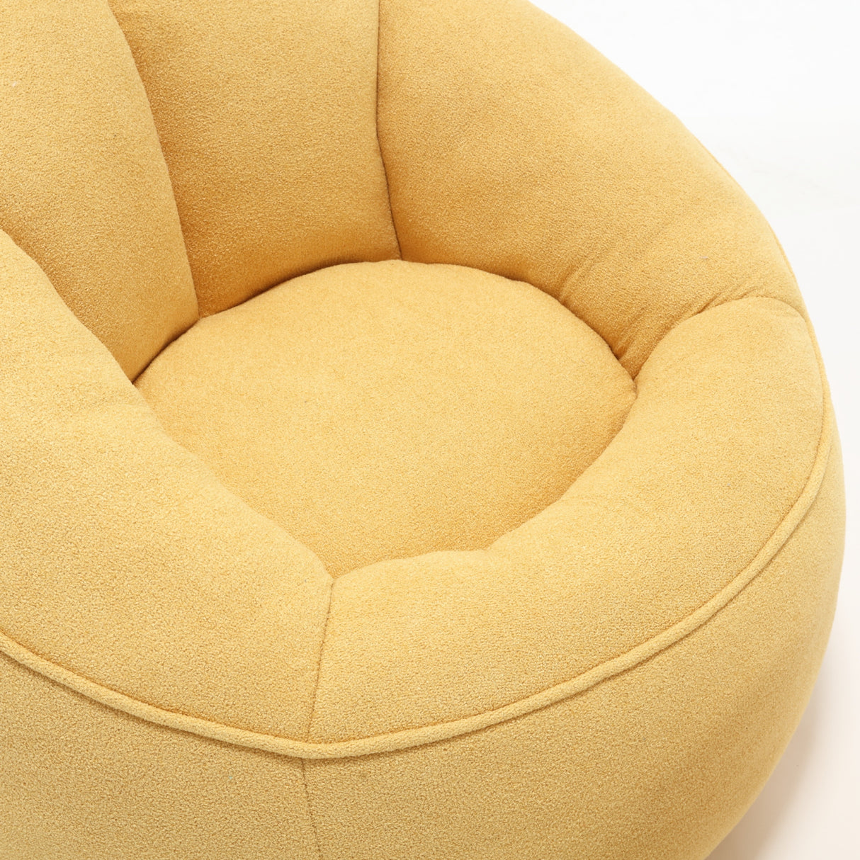 Yellow Bean Bag Sofa Chair with Footrest | OROA Kids