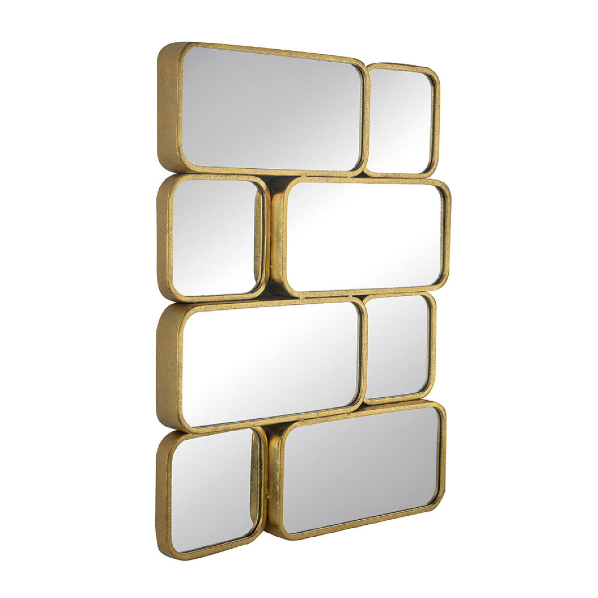 Modern European furniture - Gold Metal Framed Wall Mirror - www.oroa.com