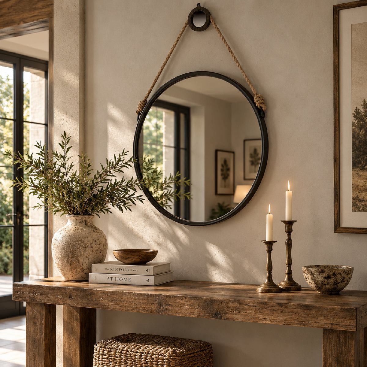 On-trend Hanging Round Mirror | OROA